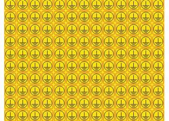 Naklejka uziemienie rozdzielnice kwadraty 234szt 13mm żółte