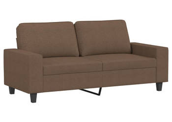 Sofa 2-osobowa brązowa 140 cm tapicerowana tkaniną WM-359394