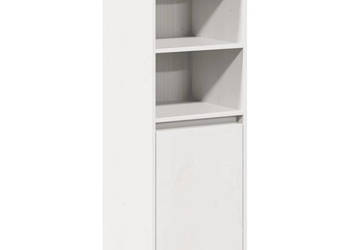 Szafka biała 37x34x110 cm lite drewno sosnowe WM-813516