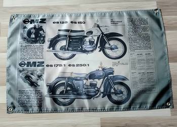 Baner, plakat flaga MZ ETZ 250 Simson, SHL gazela vespa żak ryś