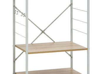 Szafka na mikrofalówkę biało-dębowa 60x396x795 cm WM-288237