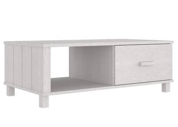 Stolik kawowy HAMAR biały 100x55x35 cm drewno sosnowe WM-340453