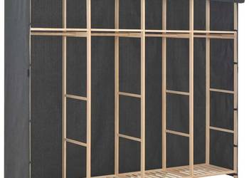 vidaXL Szafa, szara, 200x40x170 cm, materiałowa(SKU:248201)