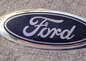 Nowy emblemat znaczek Ford 144x58mm wypukły srebrno niebieski logo