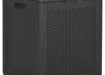 Skrzynia ogrodowa 90 L czarna rattan PP WM-151227
