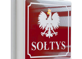 SOŁTYS WÓJT tabliczka lampa LED czujnik zmierzchu