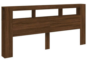 Wezgłowie łóżka z LED brązowy dąb 220x185x1035 cm WM-837378