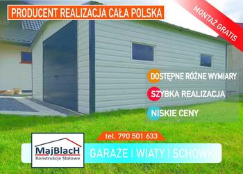 Ładny Biały Garaż Blaszany - Blaszak - Garaże Blaszane – Maj-Blach Ładny Biały Garaż Blaszany - Blaszak - Garaże Blaszane – Maj-Blach