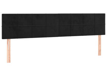 Zagłówki do łóżka 2 szt. czarny 100x5x78/88 cm aksamitny WM-346098