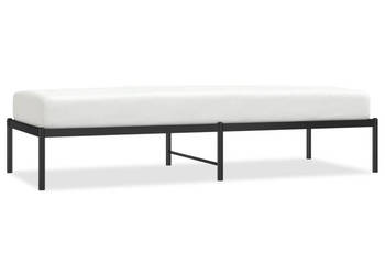 Łóżko Metalowe Czarne Rama Łóżka Ze Stelażem 75x190 cm WM-350836
