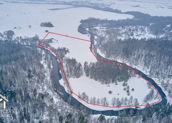 Urokliwa działka rolna z linią brzegową Łyny