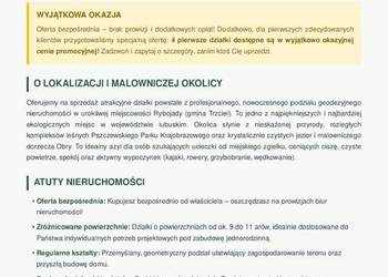 Działki na sprzedaż w pięknej okolicy !!!!