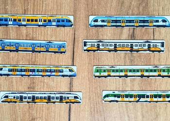 8 magnesów Zestaw na lodówkę Magnesiki-Kolejowe.pl