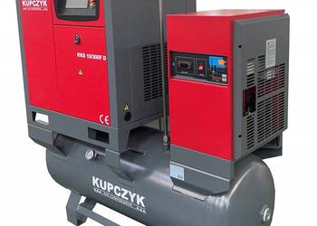 Kompresor śrubowy Kupczyk KKS 10/300 FD 950 l/min 7,5 KW Falownik Osuszacz