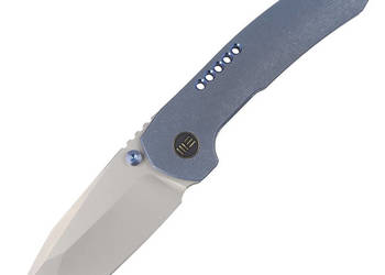 Nóż składany WE Knife Trogon Blue Titanium, Silver Bead Blasted CPM 20CV b…