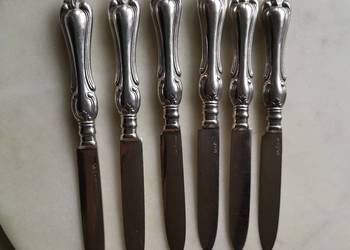noże deserowe posrebrzane Dania vintage noże deserowe posrebrzane Dania vintage