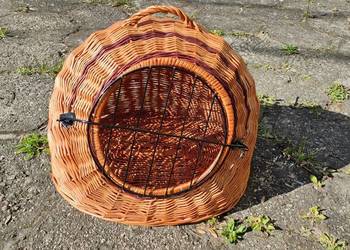 Koszyk transporter wiklinowy dla kota albo małego psa