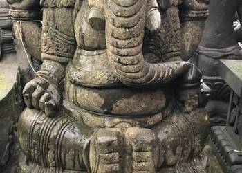 Ganesha H125cm rzeźba z kamienia lawy - Uosabia witalność i
