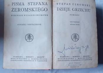 Stefan Żeromski. Dzieje Grzechu.Tom 1-2.Wyd. J. Mortkowicza, 1926r. Wyd. 7.