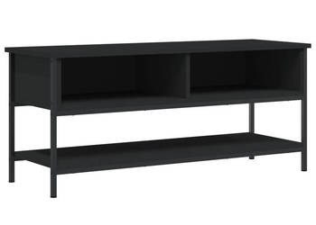 Szafka pod TV czarna 100x35x45 cm materiał drewnopochodny WM-832783