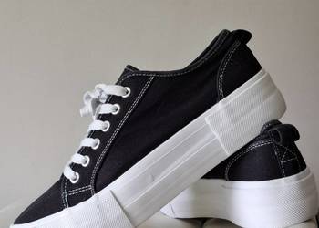 Reserved 40 czarne trampki platformy tenisówki sneakersy unisex