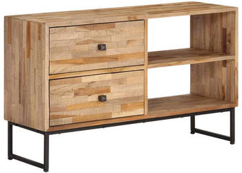 Szafka pod telewizor z odzyskanego drewna tekowego 90x30x55 cm WM-246081