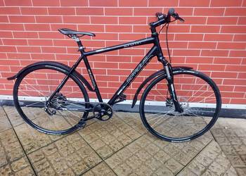 rower SINGLE SPEED, hamulce tarczowe hydr, alu, amortyzator, SLX