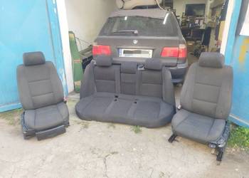 Kompletne wnętrze czarne welurowe grzane BMW E39 Touring