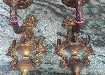 Kinkiet mosiężny 2 szt. Lampka nocna metalowa świecznikowy (652)