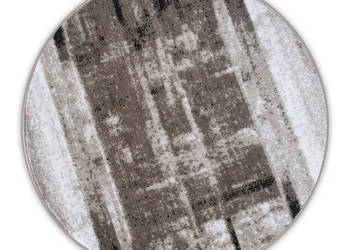 OKRĄGŁY DYWAN 100X100 GĘSTY WŁOS LAILA 15887 BROWN NOWOCZESNY MIĘKKIE RUNO