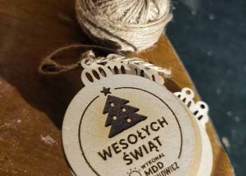 Bombka świąteczna ze sklejki o średnicy 6 cm