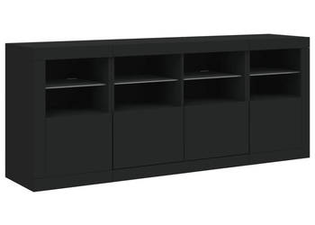 Szafka z oświetleniem LED czarna 163x37x67 cm WM-3209073