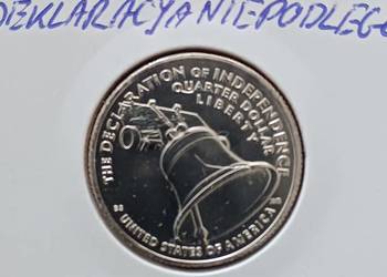 25 centów USA 2026 r.  250 r. Powstania USA -dzwon - mennicze men"D"