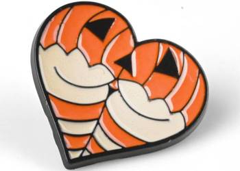 Pinup Heart | 3 cm | Metal | Przypinka | Halloween