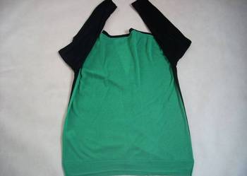 H&M sweterek zielony/czarny zapinany 40 L 42 XL 44