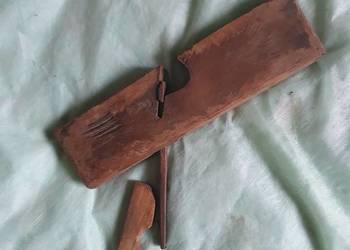 Narzędzie stary drewniany hebel (strug), cieślarski/stolarski vintage