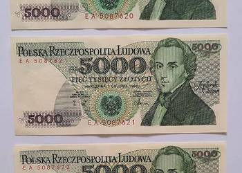 Zestaw Banknotów PRL 5000 x 3 szt.
