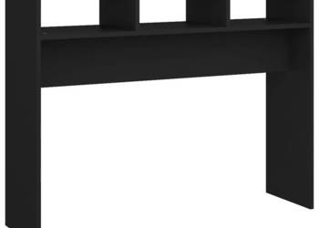 Stolik konsolowy czarny 105x30x80 cm materiał drewnopochodny WM-808306