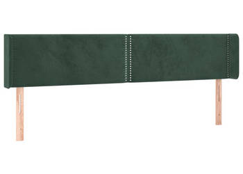 Zagłówek do łóżka z LED ciemnozielony 203x16x78/88cm aksamit WM-3123165