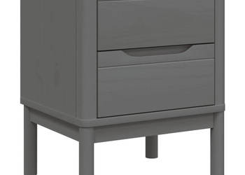 Szafka nocna FLORO szara 45x39x57 cm lite drewno sosnowe WM-374004