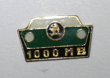 Plakietka przypinka Skoda 1000MB Czechosłowacja CSRS