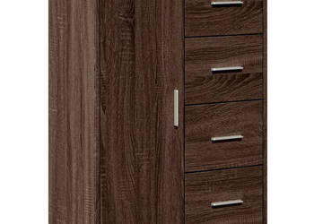 Komoda brązowy dąb 60x31x84 cm materiał drewnopochodny WM-840512
