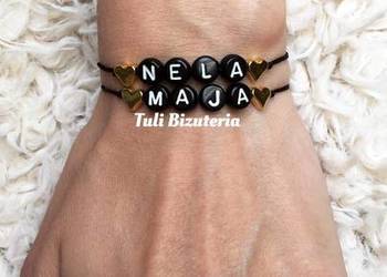 Bransoletka z imieniem, napisem, inicjałem