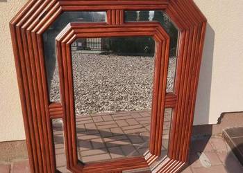 Vintage! Drewniane lustro z lat 70/80