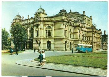Stare zdjęcie pocztówka fotografia widokówka Kraków Teatr
