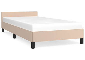Rama łóżka z zagłówkiem bez materaca cappuccino 80x200 cm WM-347470