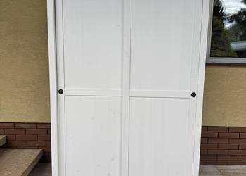 Szafa biała drewniana Hemnes Ikea przesuwane drzwi