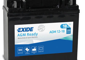 Akumulator EXIDE AGM 12-18 12V 18Ah 250A P+
