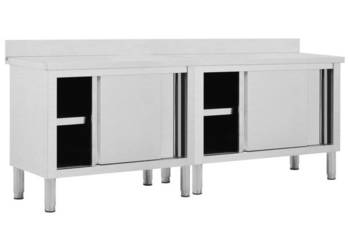 Stoły robocze przesuwne drzwi 2 szt. 240x50x(95-97) cm stal WM-3055903