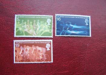 Wielka Brytania 1970 MNH Mi. 552/54 Sport Olimpiada Commowea Wielka Brytania 1970 MNH Mi. 552/54 Sport Olimpiada Commowea